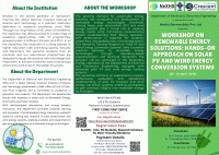 Workshop on Renewable Energy Solutions: Hands-on approach on Solar Pv and Wind Energy Conversion Systems 2026 Workshop Poster